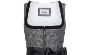 Mieder im Leo Look mit Glitzer Zipper