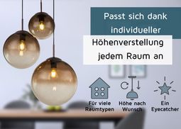 Mit drei E27 Fassungen haben Sie freie Wahl bei Leuchtmittel