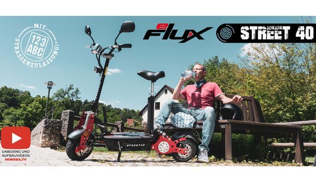 Der eFlux Street 40 Elektroroller Bequem, modern und sicher unterwegs 