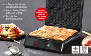 4 WAFFELN GLEICHZEITIG BACKEN!