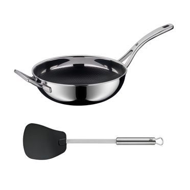 Profi Resist Wokpfanne 28 cm & Profis Plus Wok Pfannenwender 36,2 cm