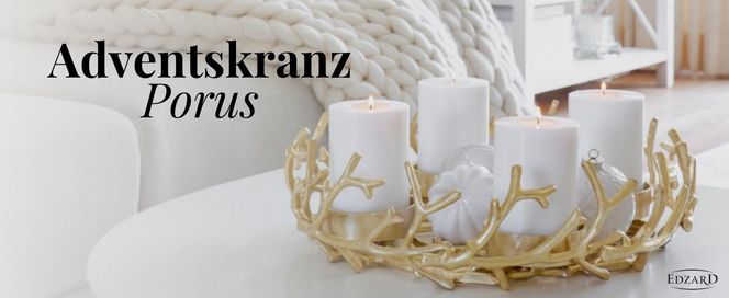 EDZARD Adventskranz Porus bringt festlichen Glanz in dein Zuhause