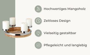 Was die Adventskränze aus Mangoholz so besonders macht: