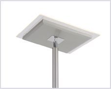 Deckenfluter und Leselicht vereint in einer LED-Leuchte. 