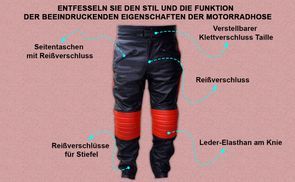 Funktion der Motorradhose beeindruckende Eigenschaften