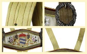 Trachten Hosenträger mit Y Träger, Frontplatte und Schnallen