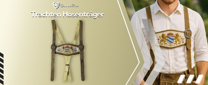 Authentische Trachten bayerische Hosenträger aus Wildleder