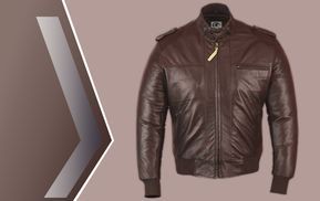 Lederjacke mit Innenfutter aus Polyester