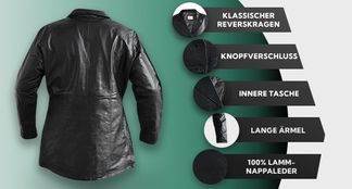 Ledermantel mit vielen Funktionen