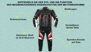 Funktion der Motorradkombi beeindruckende Eigenschaften