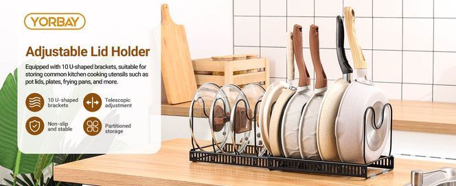 Erweiterbarer Deckelhalter Topfdeckelhalter 