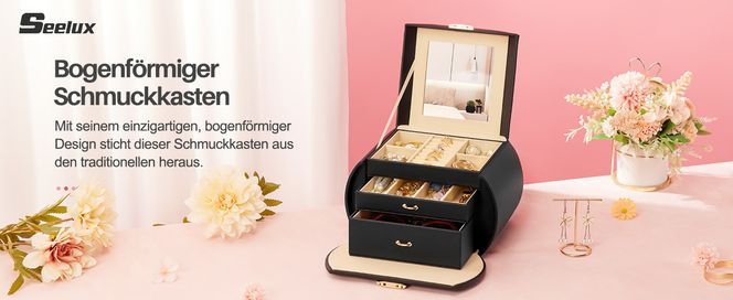 Eleganter Schmuckkasten aus Kunstleder – Stilvolle Aufbewahrung für Ihre Wertsachen