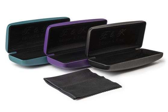 Praktisches 3er Etuiset mit Brillenputztuch