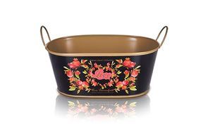 Dekorative Wanne mit Blumen Print 