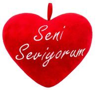 Herz mit „Seni Seviyorum“ Stickerei