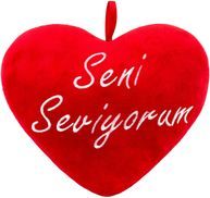 Herz mit „Seni Seviyorum“ Stickerei