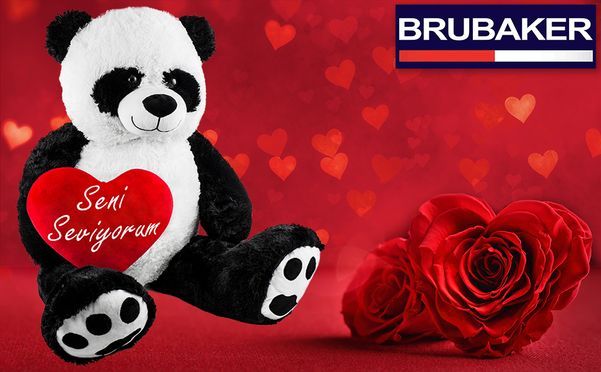 Großer 100 cm Pandabär wartet auf sein neues Zuhause