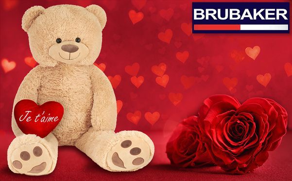 Großer 100 cm Teddybär wartet auf sein neues Zuhause