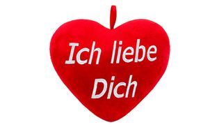 Herz mit „Ich liebe Dich“ Stickerei