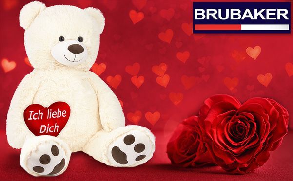 Großer 100 cm Teddybär wartet auf sein neues Zuhause