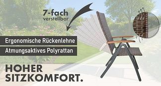Verstellbare Rückenlehne und Schutz Kappen