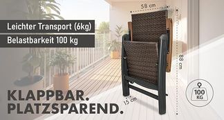 Platzsparend zu verstauen und leicht mitzunehmen