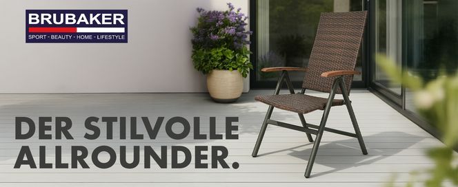 BRUBAKER Polyrattan Gartenstuhl Modena