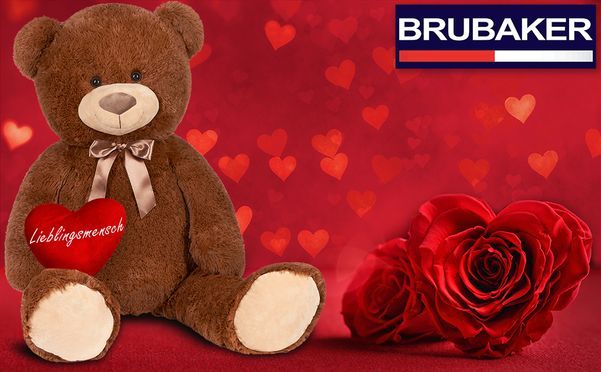 Großer 100 cm Teddybär wartet auf sein neues Zuhause