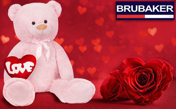 Großer 100 cm Teddybär wartet auf sein neues Zuhause