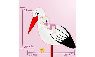 Lebensechte Storch Größe