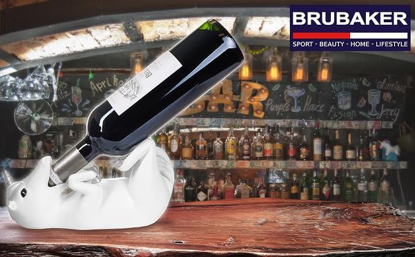 Dekorativer und humorvoller Wein Flaschenhalter „Durstiges Einhorn“ 