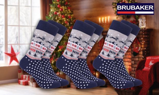 BRUBAKER Weihnachtssocken HO! HO! HO!