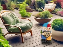 Humorvolle Gartendekoration