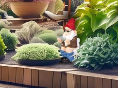 Humorvolle Gartendekoration