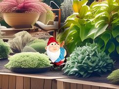 Humorvolle Gartendekoration