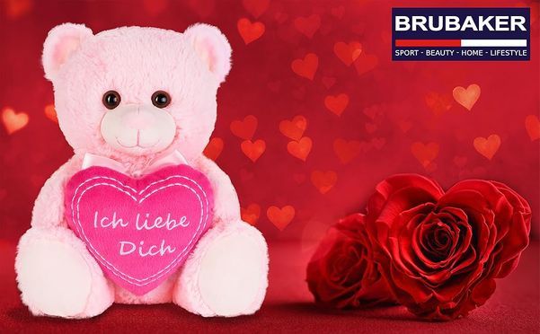 Niedlicher BRUBAKER Teddy mit Liebes Botschaft, die von Herzen kommt