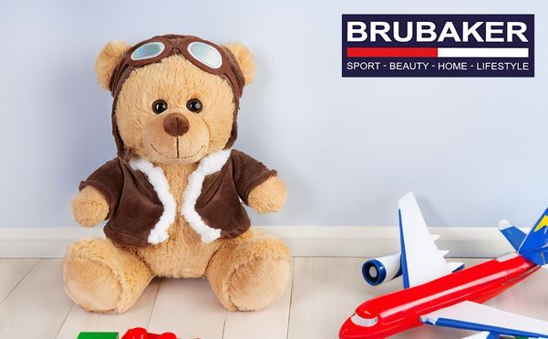 BRUBAKER Teddybär Pilot mit Fliegerbrille und Pilotenoutfit