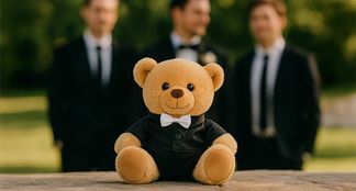 Der elegante Teddybräutigam 