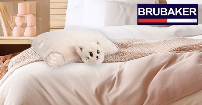 BRUBAKER Kuscheltier Kissen Katze