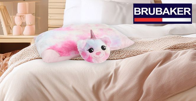 BRUBAKER Kuscheltier Kissen Einhorn