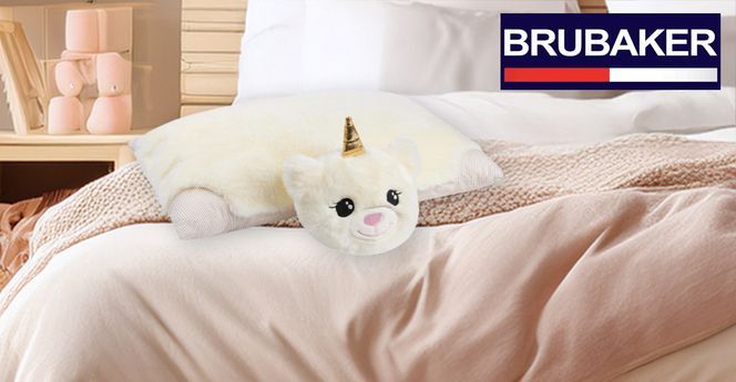 BRUBAKER Kuscheltier Kissen Einhorn