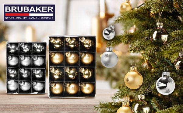 Festlich glänzende Weihnachtskugeln von BRUBAKER für den besonderen Tannenbaum