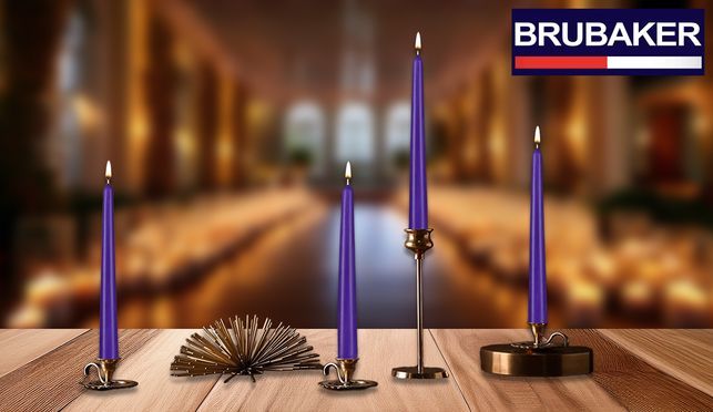BRUBAKER Premium Spitzkerzen Lila