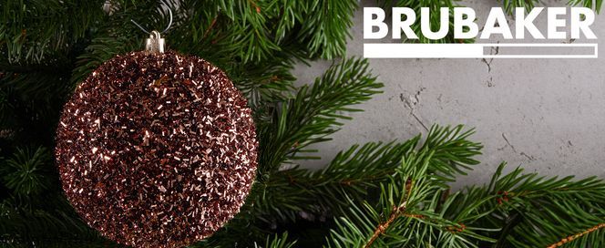 BRUBAKER Glitzer Weihnachtskugeln
