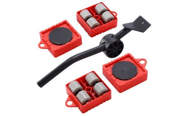 Möbel-Transportroller-Set 5-teilig zum Rücken von Möbeln, sowie zum Anheben von Türen
