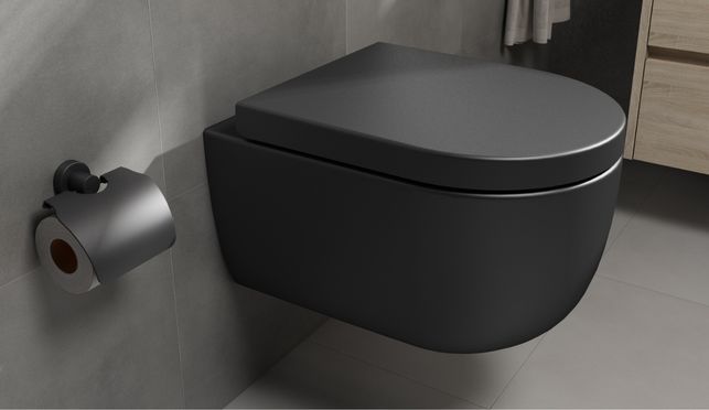 Hygienisches Design in Schwarz Matt: