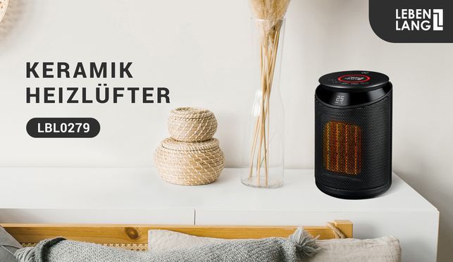 LEBENLANG Keramik Heizlüfter LBE0279 Effiziente Wärme für Ihr Zuhause