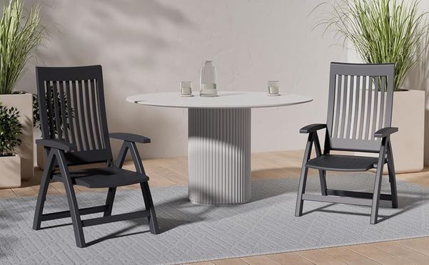 Kettler Roma Klappsessel Verstellbarer Gartensessel aus Kunststoff