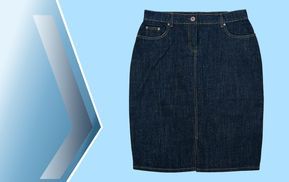 Die Denim Midi Rock für Damen mit in Dunkelblau
