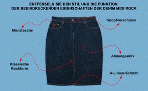 Funktion der Jeansrock beeindruckende Eigenschaften